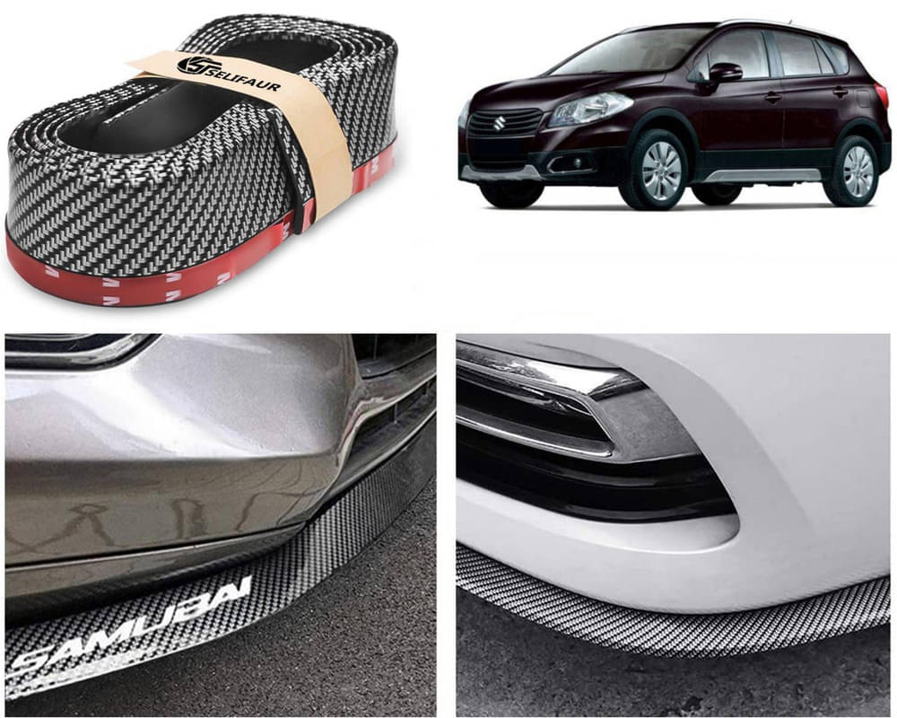 Car Front Bumper Protector Lip | Car Samurai Bumper Protector | Black Car Body Kit Bumper Lip Side Skirt Rubber Compatible For S Cross Car Front Bumper Protector Lip | Car Samurai Bumper Protector | Black Car Body Kit Bumper Lip Side Skirt Rubber Compatible For S Cross