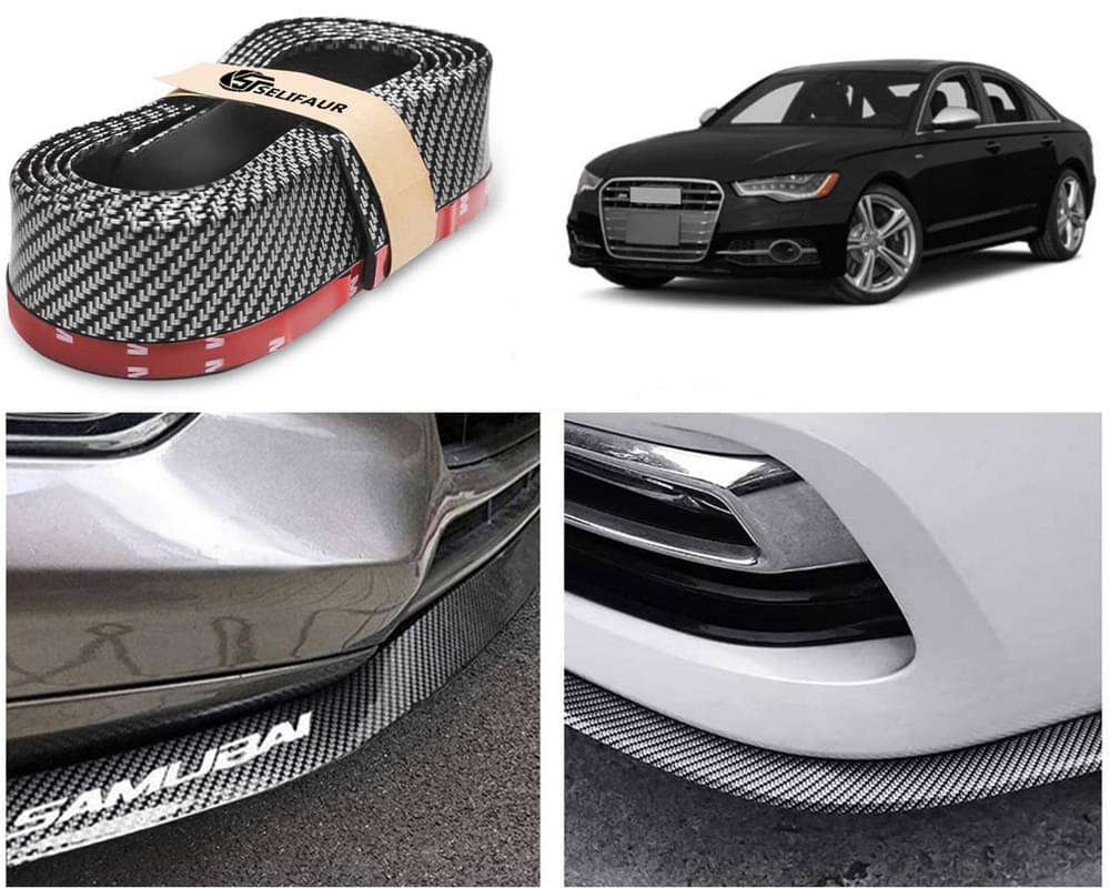 Car Front Bumper Protector Lip | Car Samurai Bumper Protector | Black Car Body Kit Bumper Lip Side Skirt Rubber Compatible For S6 Car Front Bumper Protector Lip | Car Samurai Bumper Protector | Black Car Body Kit Bumper Lip Side Skirt Rubber Compatible For S6
