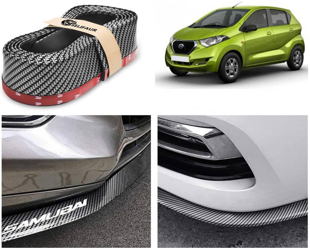 Car Front Bumper Protector Lip | Car Samurai Bumper Protector | Black Car Body Kit Bumper Lip Side Skirt Rubber Compatible For Redi Go Car Front Bumper Protector Lip | Car Samurai Bumper Protector | Black Car Body Kit Bumper Lip Side Skirt Rubber Compatible For Redi Go