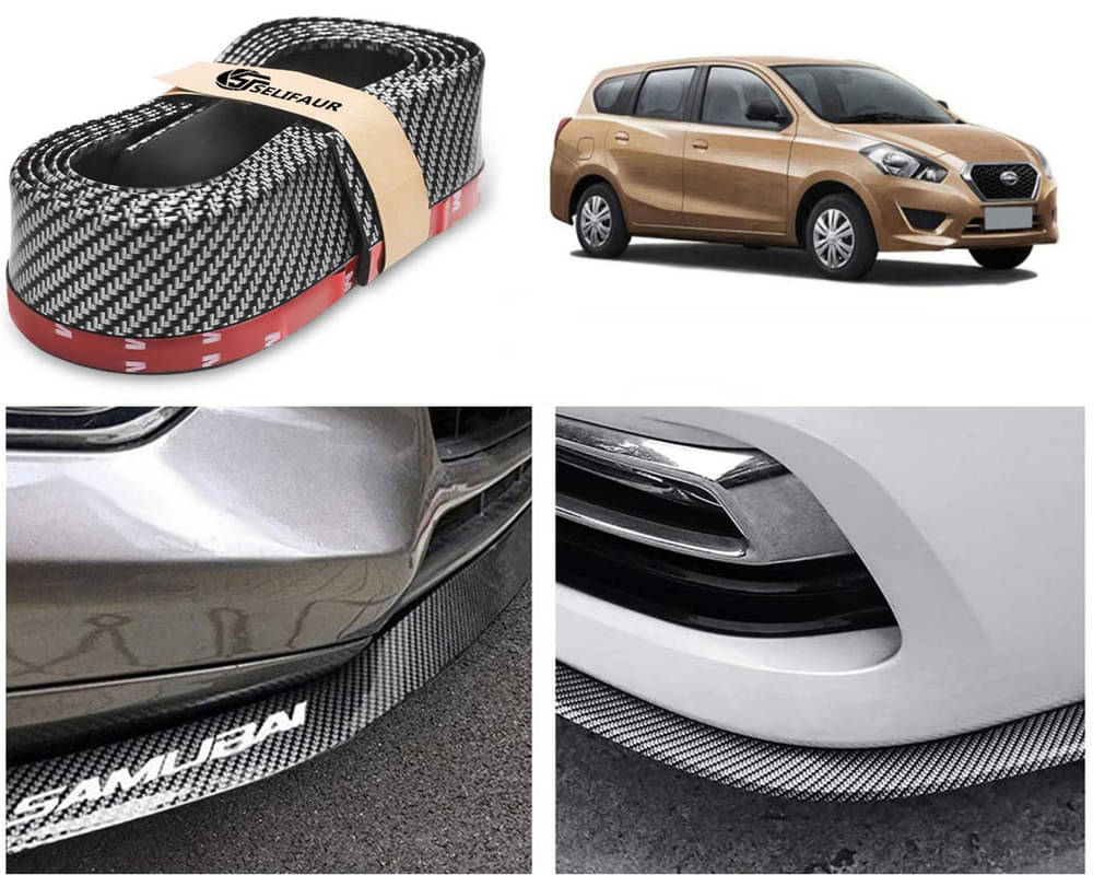 Car Front Bumper Protector Lip | Car Samurai Bumper Protector | Black Car Body Kit Bumper Lip Side Skirt Rubber Compatible For Go Car Front Bumper Protector Lip | Car Samurai Bumper Protector | Black Car Body Kit Bumper Lip Side Skirt Rubber Compatible For Go