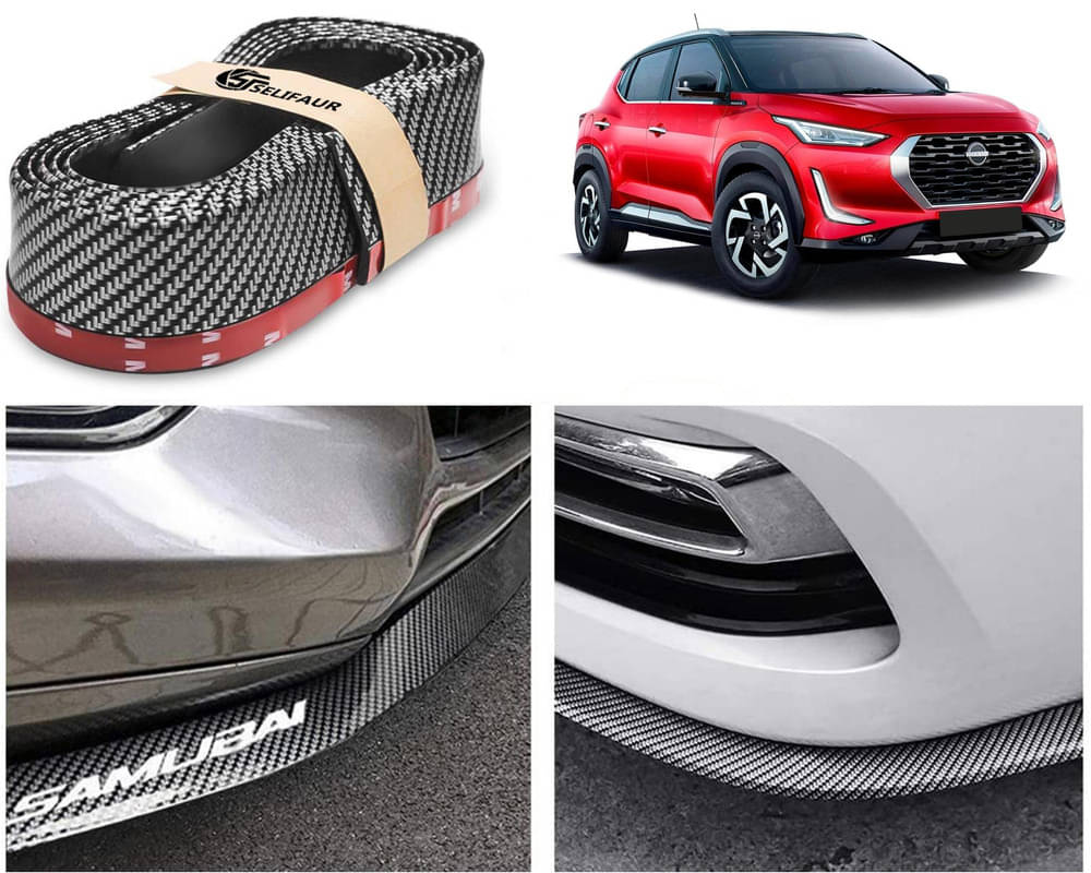 Car Front Bumper Protector Lip | Car Samurai Bumper Protector | Black Car Body Kit Bumper Lip Side Skirt Rubber Compatible For Magnite     			Car Front Bumper Protector Lip | Car Samurai Bumper Protector | Black Car Body Kit Bumper Lip Side Skirt Rubber Compatible For Magnite
