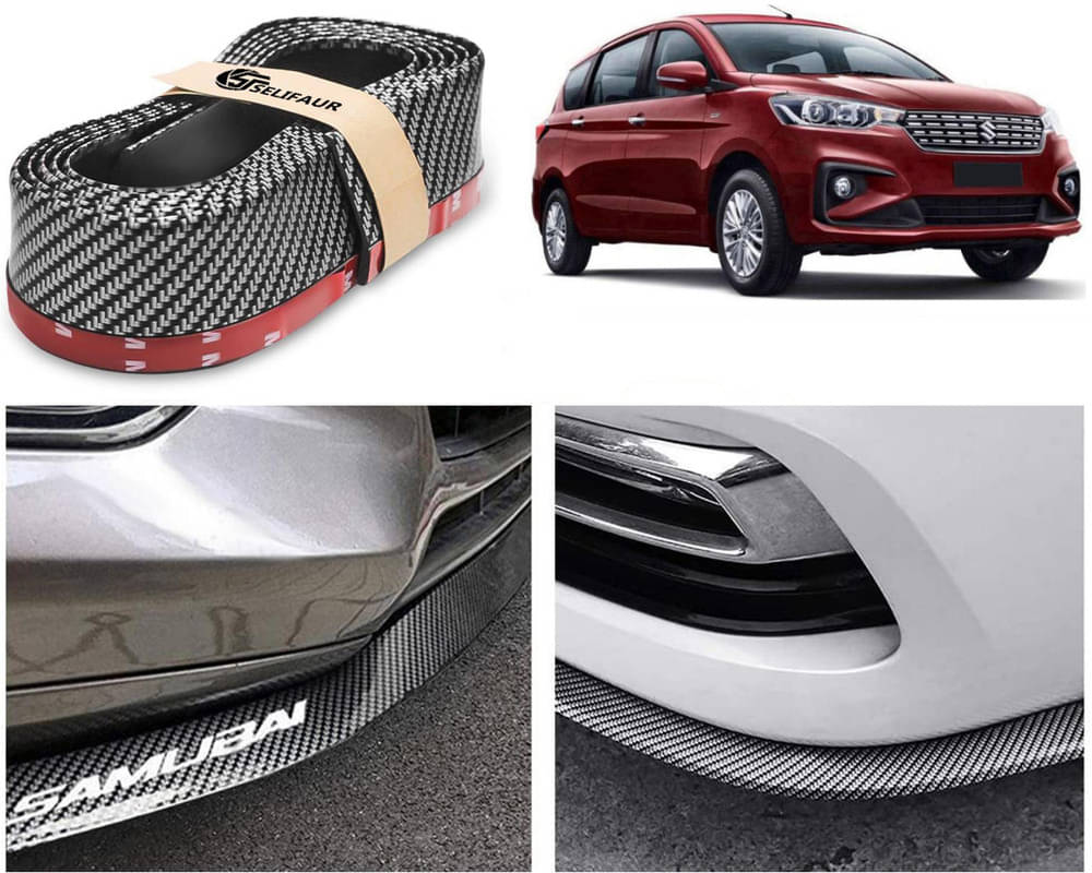 Car Front Bumper Protector Lip | Car Samurai Bumper Protector | Black Car Body Kit Bumper Lip Side Skirt Rubber Compatible For Ertiga 2019 Car Front Bumper Protector Lip | Car Samurai Bumper Protector | Black Car Body Kit Bumper Lip Side Skirt Rubber Compatible For Ertiga 2019