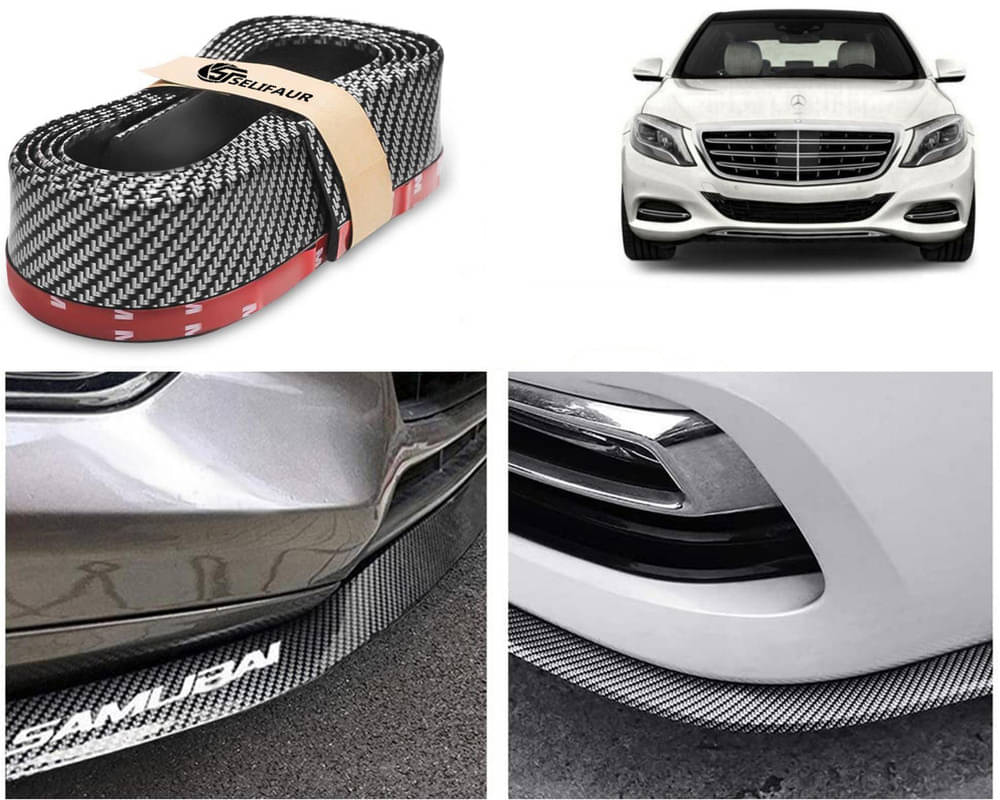 Car Front Bumper Protector Lip | Car Samurai Bumper Protector | Black Car Body Kit Bumper Lip Side Skirt Rubber Compatible For Benz S Class Car Front Bumper Protector Lip | Car Samurai Bumper Protector | Black Car Body Kit Bumper Lip Side Skirt Rubber Compatible For Benz S Class