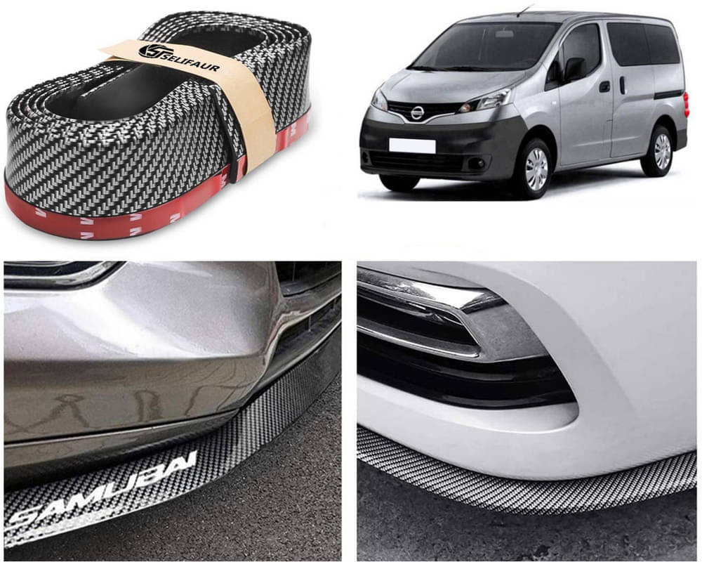 Car Front Bumper Protector Lip | Car Samurai Bumper Protector | Black Car Body Kit Bumper Lip Side Skirt Rubber Compatible For Evalia Car Front Bumper Protector Lip | Car Samurai Bumper Protector | Black Car Body Kit Bumper Lip Side Skirt Rubber Compatible For Evalia