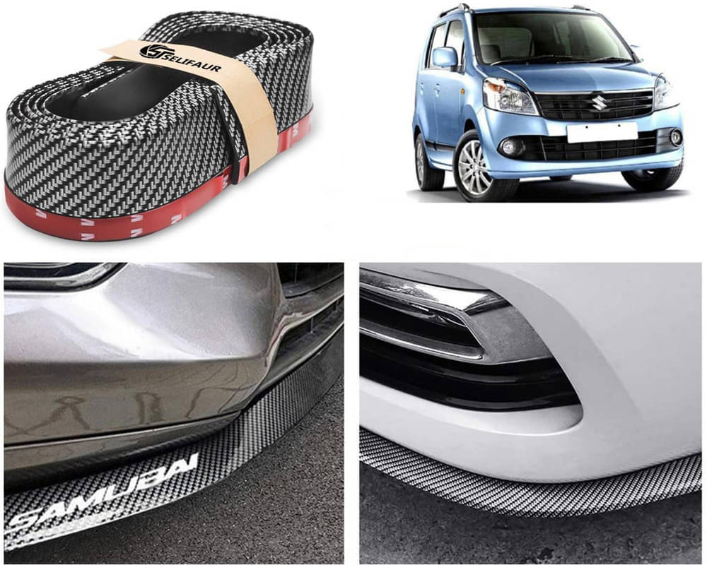 Car Front Bumper Protector Lip | Car Samurai Bumper Protector | Black Car Body Kit Bumper Lip Side Skirt Rubber Compatible For WagonR 2010 Car Front Bumper Protector Lip | Car Samurai Bumper Protector | Black Car Body Kit Bumper Lip Side Skirt Rubber Compatible For WagonR 2010