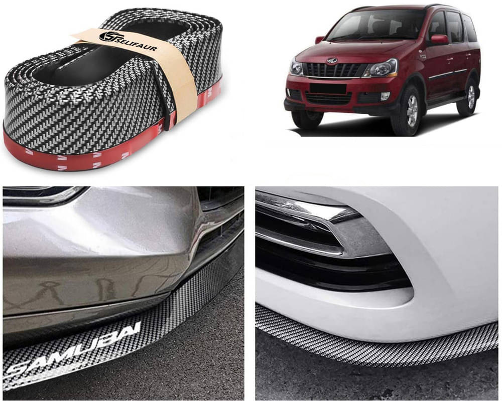     			Car Front Bumper Protector Lip | Car Samurai Bumper Protector | Black Car Body Kit Bumper Lip Side Skirt Rubber Compatible For Xylo