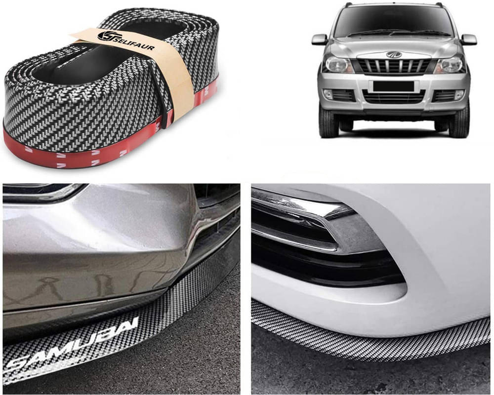 Car Front Bumper Protector Lip | Car Samurai Bumper Protector | Black Car Body Kit Bumper Lip Side Skirt Rubber Compatible For Quanto     			Car Front Bumper Protector Lip | Car Samurai Bumper Protector | Black Car Body Kit Bumper Lip Side Skirt Rubber Compatible For Quanto