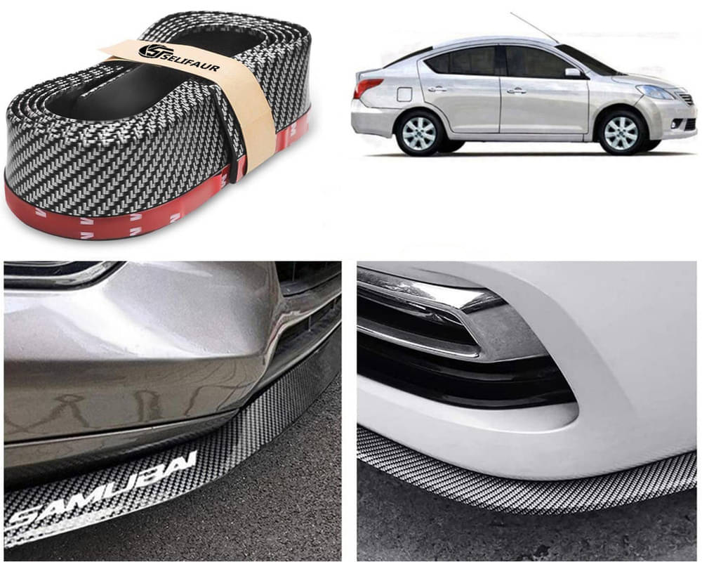 Car Front Bumper Protector Lip | Car Samurai Bumper Protector | Black Car Body Kit Bumper Lip Side Skirt Rubber Compatible For Sunny Car Front Bumper Protector Lip | Car Samurai Bumper Protector | Black Car Body Kit Bumper Lip Side Skirt Rubber Compatible For Sunny