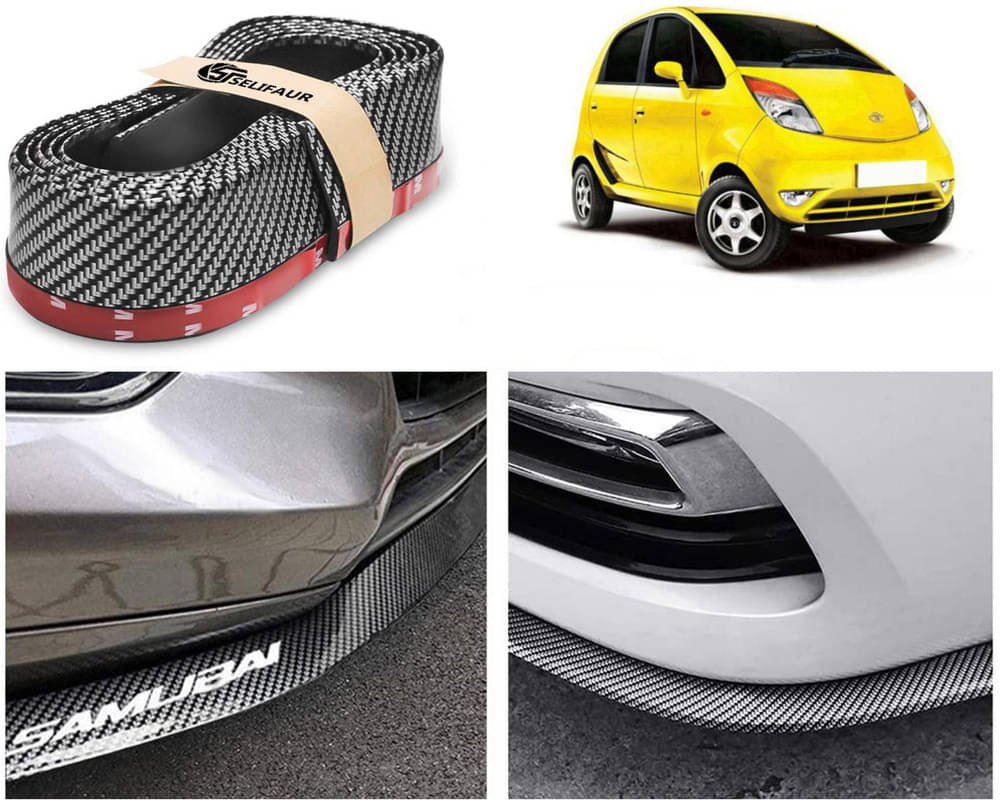 Car Front Bumper Protector Lip | Car Samurai Bumper Protector | Black Car Body Kit Bumper Lip Side Skirt Rubber Compatible For Nano Car Front Bumper Protector Lip | Car Samurai Bumper Protector | Black Car Body Kit Bumper Lip Side Skirt Rubber Compatible For Nano