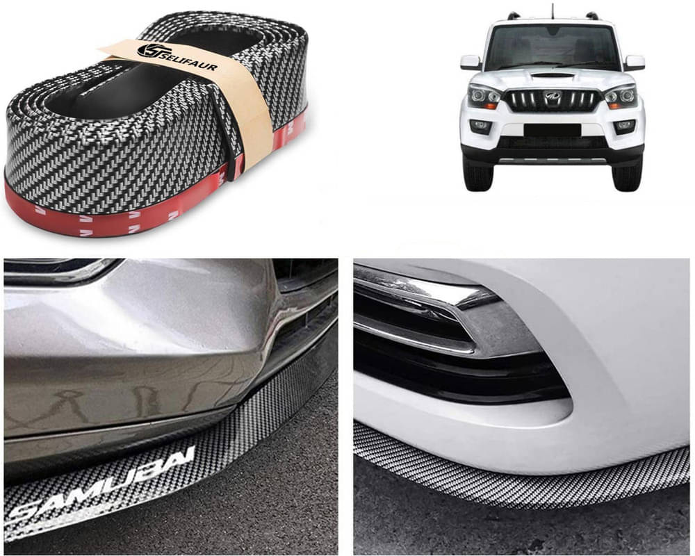 Car Front Bumper Protector Lip | Car Samurai Bumper Protector | Black Car Body Kit Bumper Lip Side Skirt Rubber Compatible For Scorpio New Car Front Bumper Protector Lip | Car Samurai Bumper Protector | Black Car Body Kit Bumper Lip Side Skirt Rubber Compatible For Scorpio New