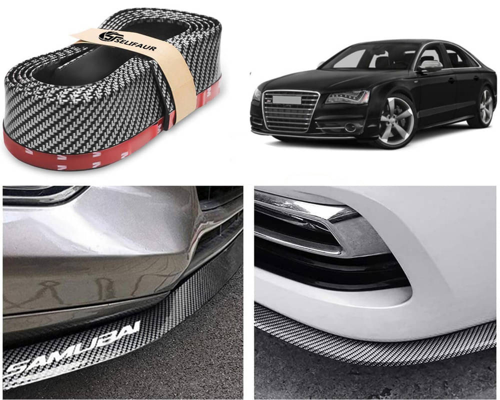 Car Front Bumper Protector Lip | Car Samurai Bumper Protector | Black Car Body Kit Bumper Lip Side Skirt Rubber Compatible For S8 Car Front Bumper Protector Lip | Car Samurai Bumper Protector | Black Car Body Kit Bumper Lip Side Skirt Rubber Compatible For S8