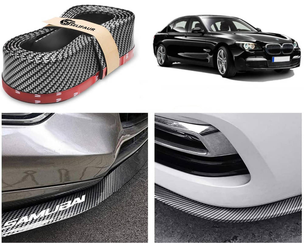 Car Front Bumper Protector Lip | Car Samurai Bumper Protector | Black Car Body Kit Bumper Lip Side Skirt Rubber Compatible For 730d Car Front Bumper Protector Lip | Car Samurai Bumper Protector | Black Car Body Kit Bumper Lip Side Skirt Rubber Compatible For 730d