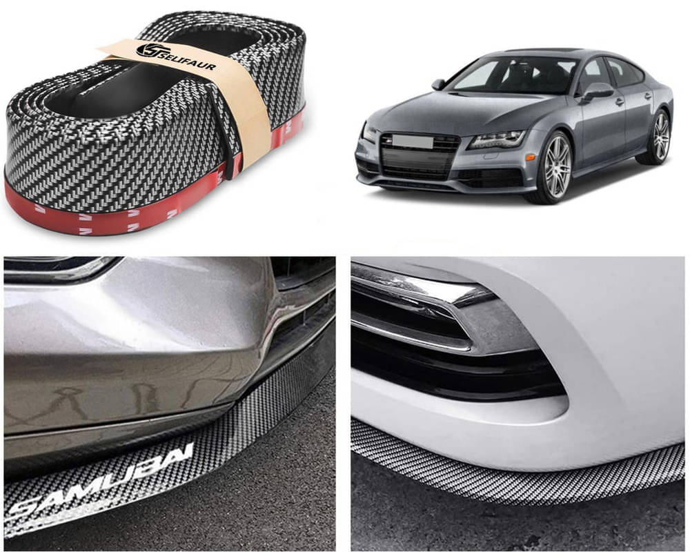 Car Front Bumper Protector Lip | Car Samurai Bumper Protector | Black Car Body Kit Bumper Lip Side Skirt Rubber Compatible For S7 Car Front Bumper Protector Lip | Car Samurai Bumper Protector | Black Car Body Kit Bumper Lip Side Skirt Rubber Compatible For S7