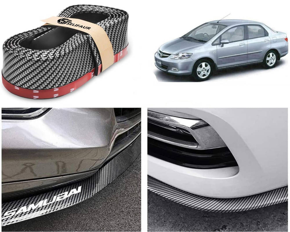 Car Front Bumper Protector Lip | Car Samurai Bumper Protector | Black Car Body Kit Bumper Lip Side Skirt Rubber Compatible For City ZX Car Front Bumper Protector Lip | Car Samurai Bumper Protector | Black Car Body Kit Bumper Lip Side Skirt Rubber Compatible For City ZX