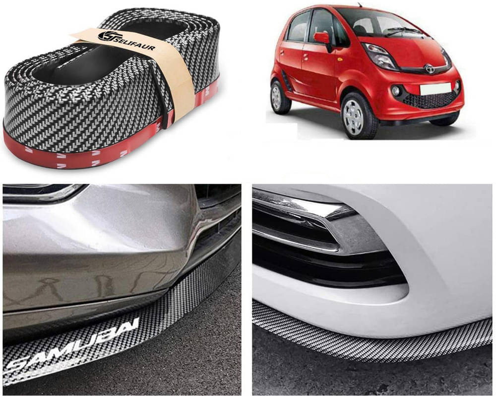 Car Front Bumper Protector Lip | Car Samurai Bumper Protector | Black Car Body Kit Bumper Lip Side Skirt Rubber Compatible For Nano Genx Car Front Bumper Protector Lip | Car Samurai Bumper Protector | Black Car Body Kit Bumper Lip Side Skirt Rubber Compatible For Nano Genx