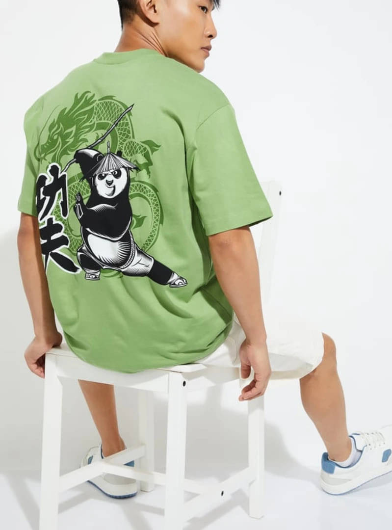 CrazyBee Men Cotton Blend Oversized Fit Printed T-Shirt ( Multicolor )     			CrazyBee Men Cotton Blend Oversized Fit Printed T-Shirt ( Multicolor )