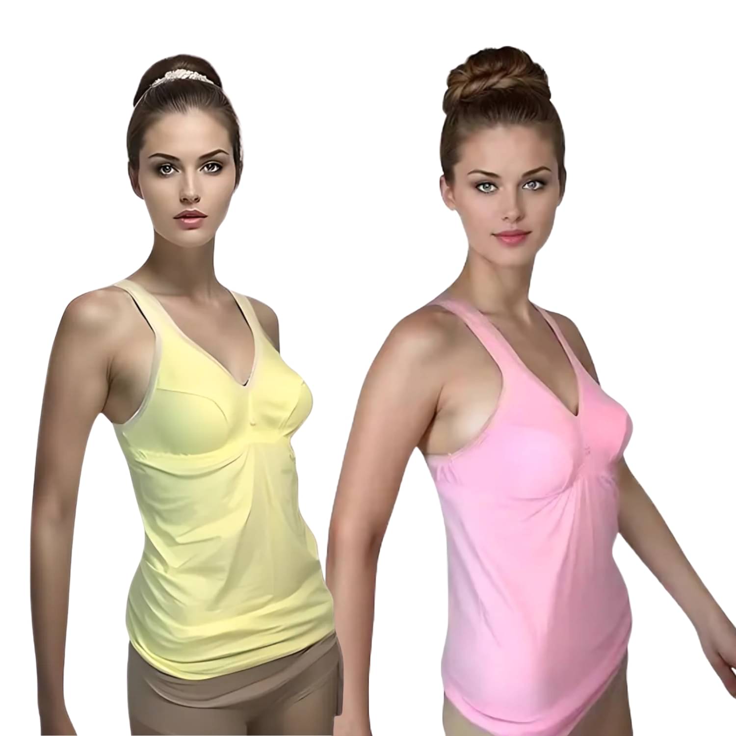 Ditya Pack of 2 women camisole slip Cotton Camisoles ( Pink,Yellow ) Ditya Pack of 2 women camisole slip Cotton Camisoles ( Pink,Yellow )