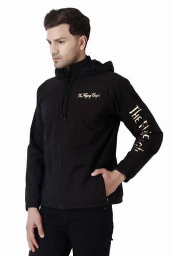     			FLIRTY SOUL Polyester Men's Casual Jacket - BLACK ( Pack of 1 )