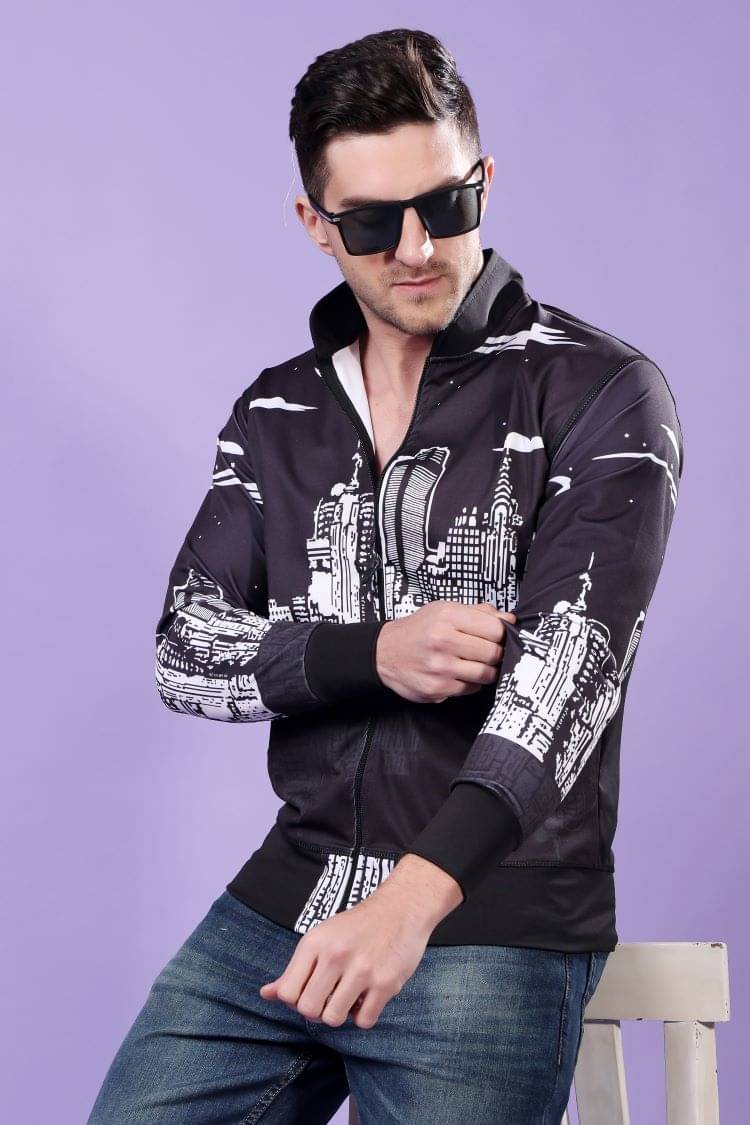     			FLIRTY SOUL Polyester Men's Casual Jacket - Black ( Pack of 1 )