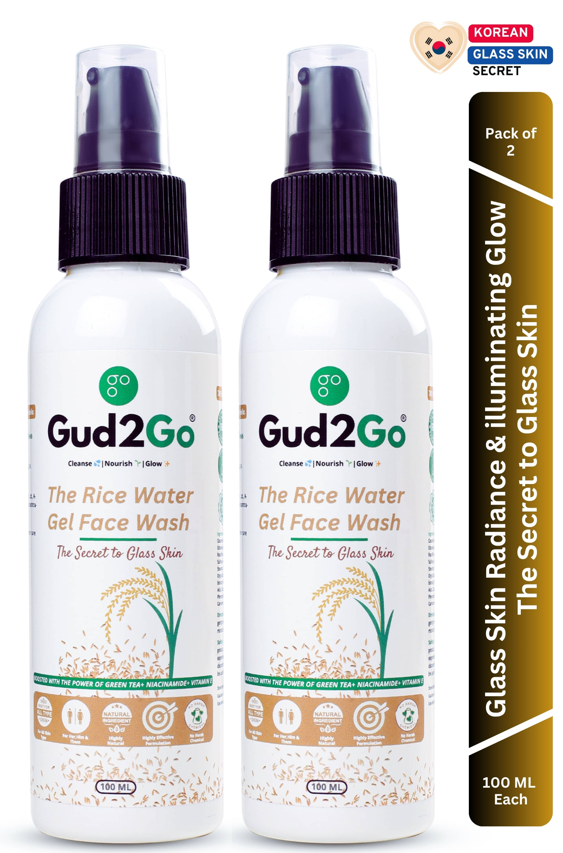 Gud2Go - Fine Lines and Wrinkles Reducing Face Wash For All Skin Type ( Pack of 2 ) Gud2Go - Fine Lines and Wrinkles Reducing Face Wash For All Skin Type ( Pack of 2 )