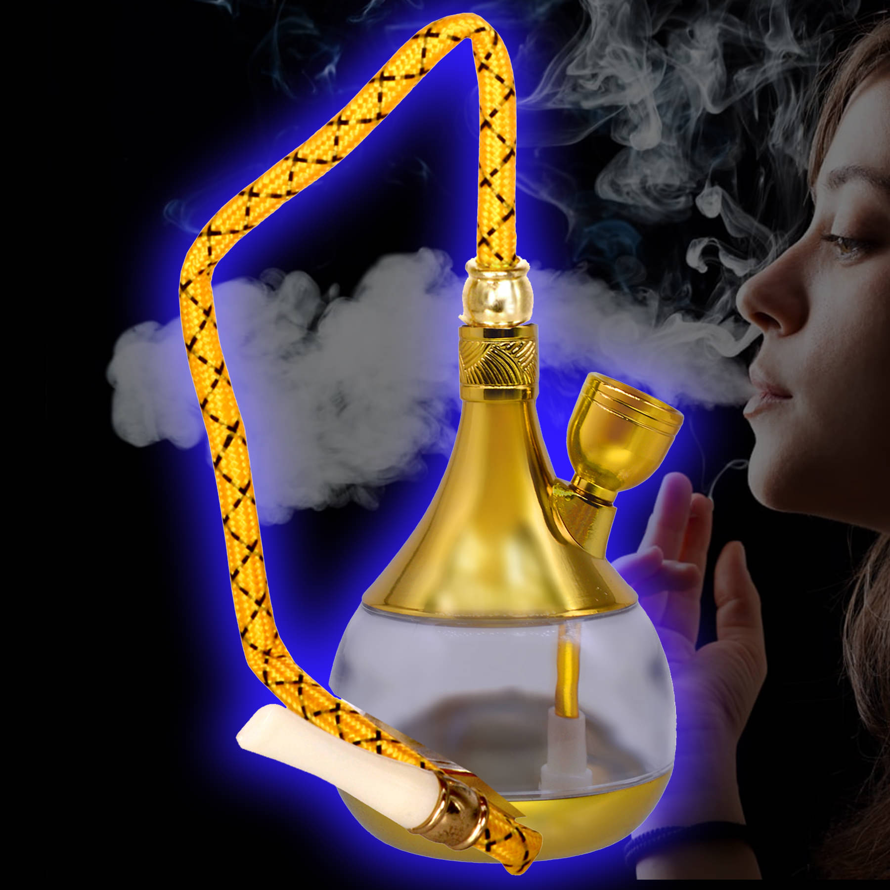     			JMALL Gold 15 cm Glass Bong - Pack of 1