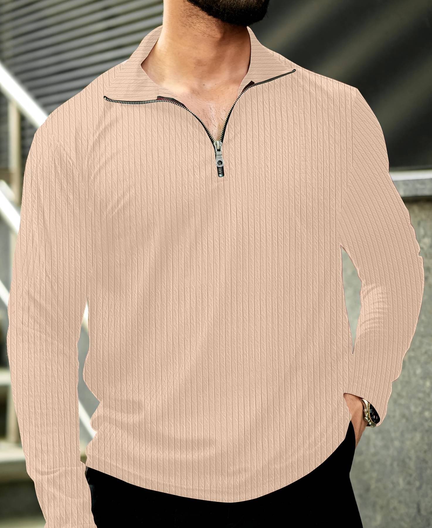 KAJARU Men Polyester Regular Fit Popcorn Textured Polo T Shirt ( Off White ) KAJARU Men Polyester Regular Fit Popcorn Textured Polo T Shirt ( Off White )