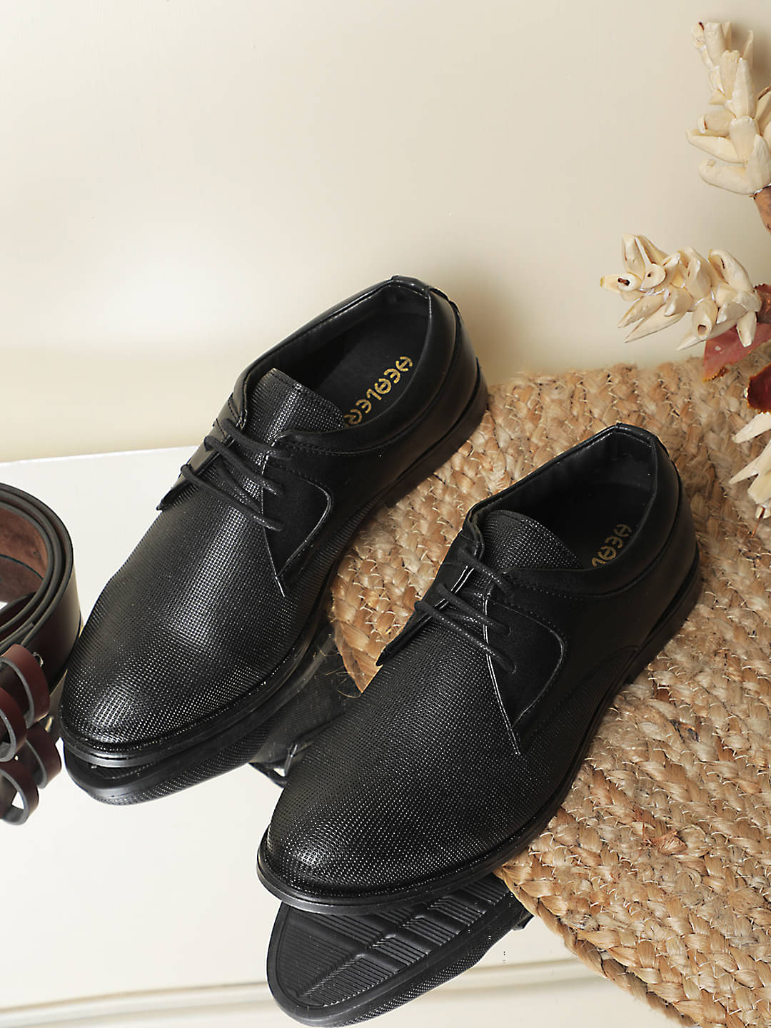     			Liberty Black Men's Derby Formal Shoes