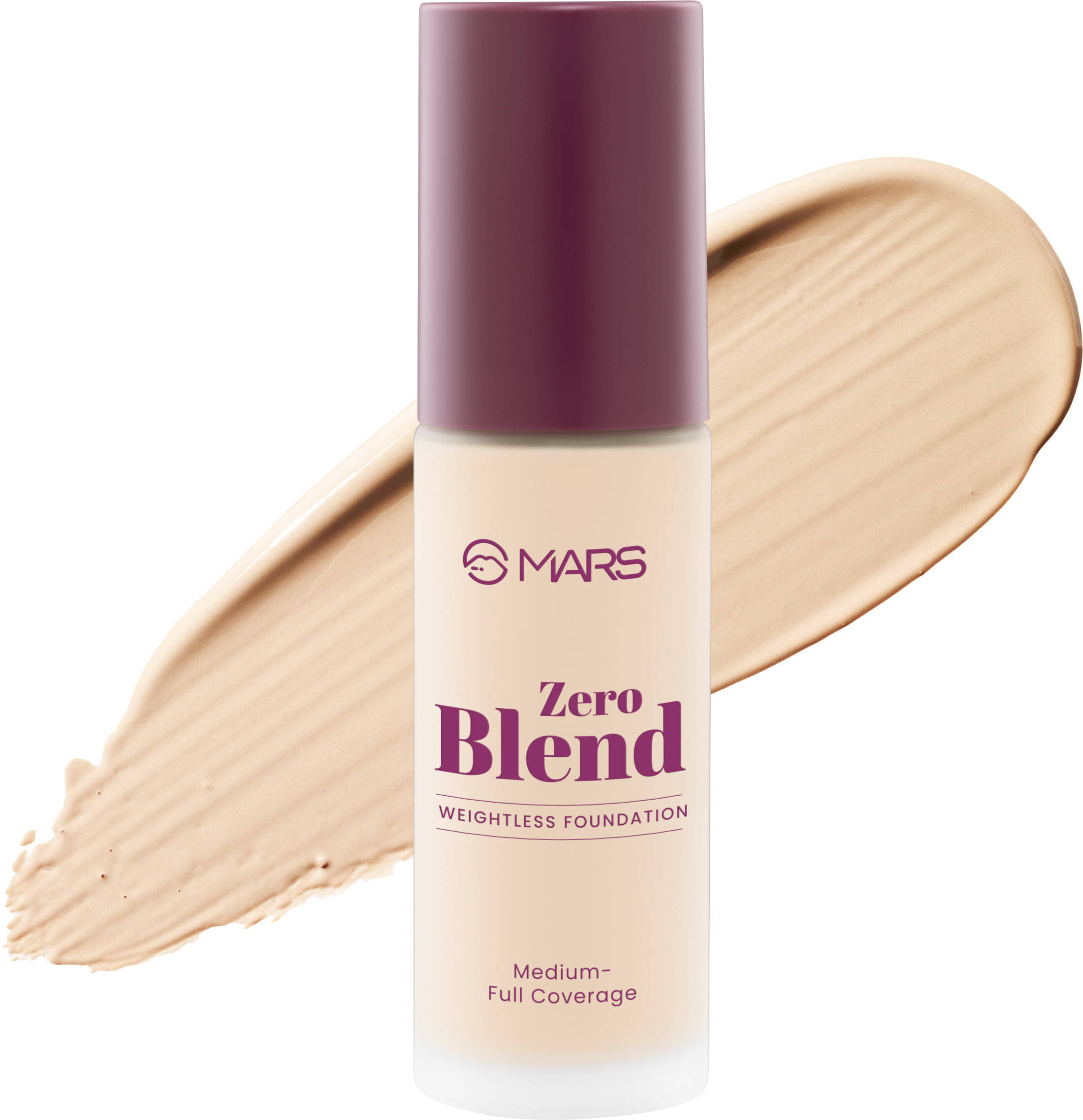     			MARS SPF30 PA++++ Zero Blend Weightless Makeup Foundation (01-WHIPPED CREAM, 30 ml, 30 ml)