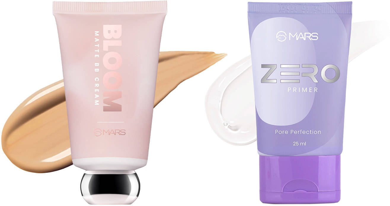 MARS Blooming Dewy BB Cream Foundation and Zero Pore Perfection Primer Foundation (BEIGE,transparent, 65 ml) MARS Blooming Dewy BB Cream Foundation and Zero Pore Perfection Primer Foundation (BEIGE,transparent, 65 ml)