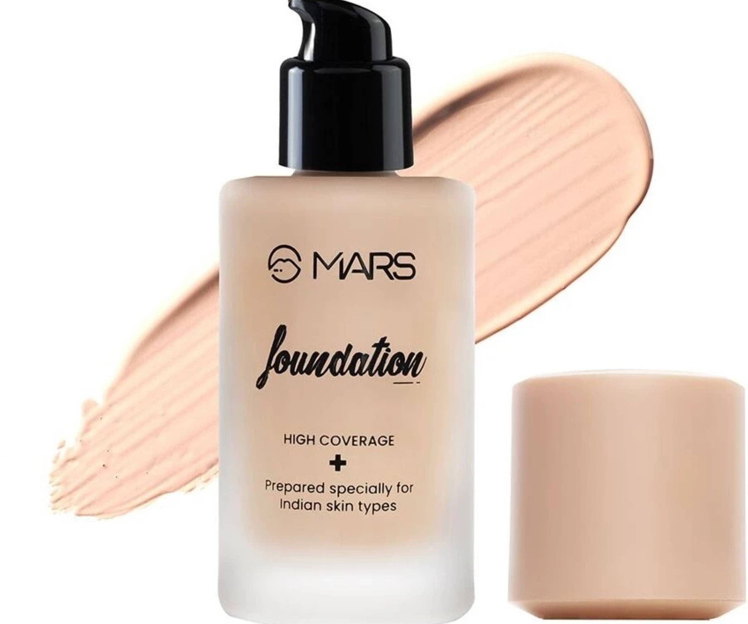     			MARS SPF50 PA++++ High Coverage Liquid | Blemish Free & Blendable Makeup Foundation (Shade-01, 40 ml)