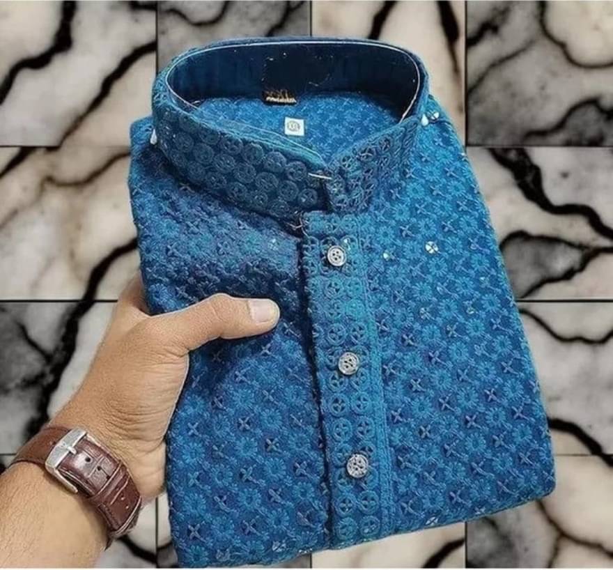 Reiter Blue Viscose Men's Regular Kurta ( Pack of 1 ) Reiter Blue Viscose Men's Regular Kurta ( Pack of 1 )