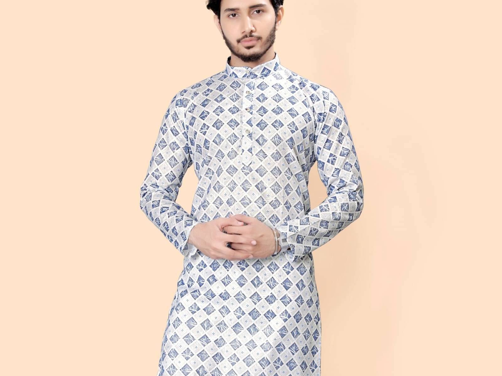 Reiter Multi Cotton Blend Men's Regular Kurta ( Pack of 1 ) Reiter Multi Cotton Blend Men's Regular Kurta ( Pack of 1 )