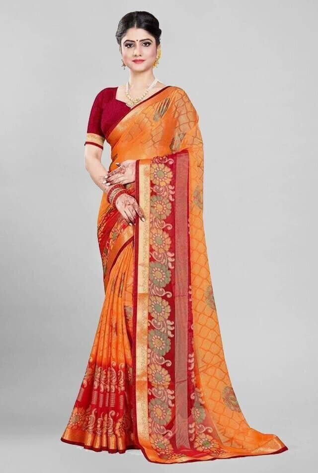     			SAREEVE Chiffon Embroidered Saree With Unstitched Blouse Piece ( Multicolor )