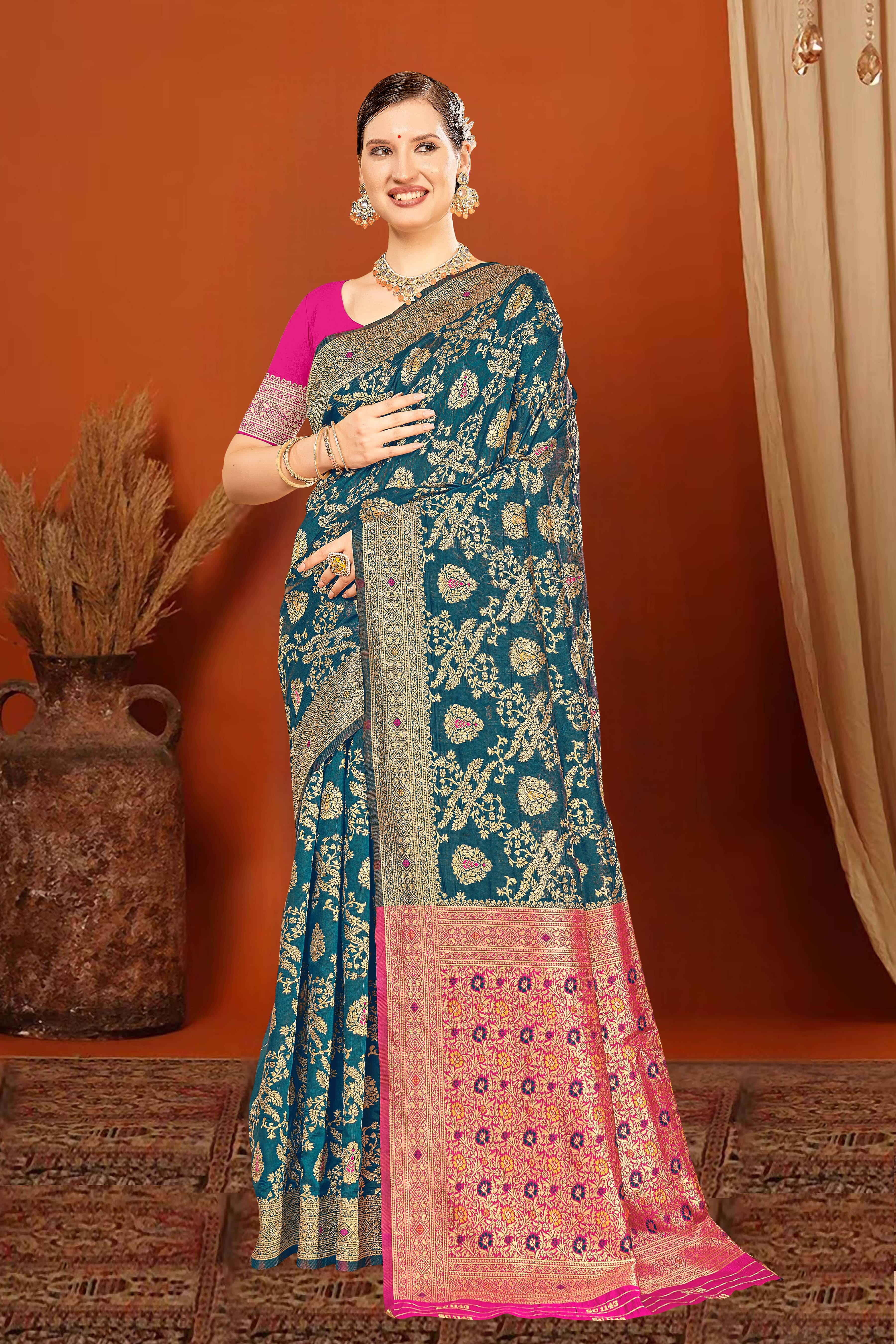 SAREEVE Silk Woven Saree With Unstitched Blouse Piece ( Multicolor ) SAREEVE Silk Woven Saree With Unstitched Blouse Piece ( Multicolor )