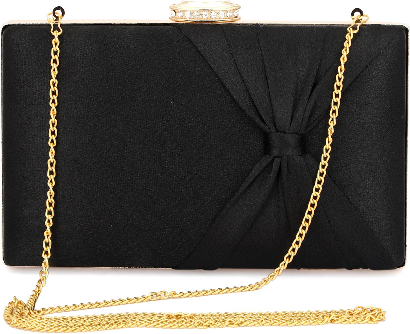     			Tooba Handicraft Black Fabric Box Clutch