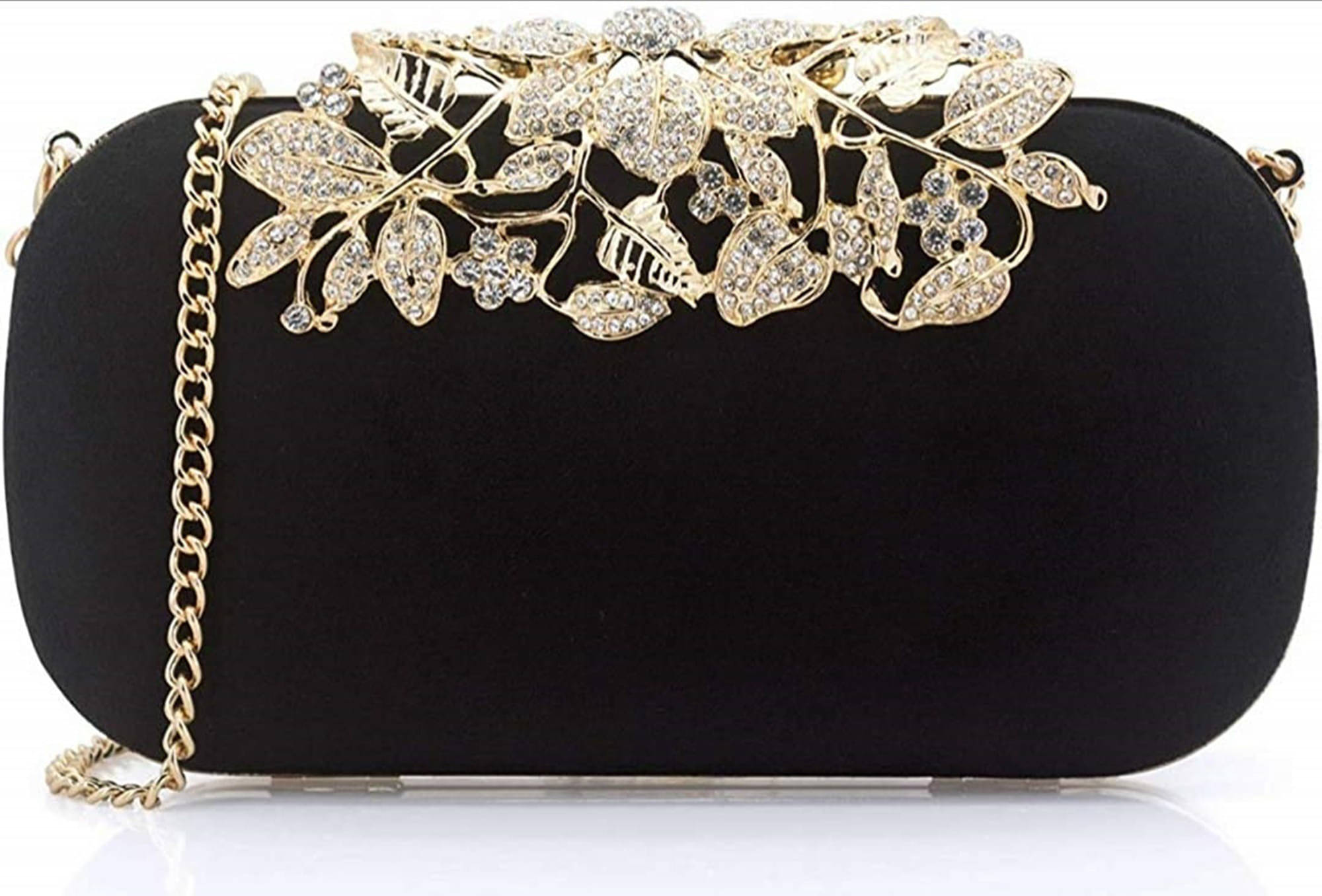     			Tooba Handicraft Black Fabric Box Clutch