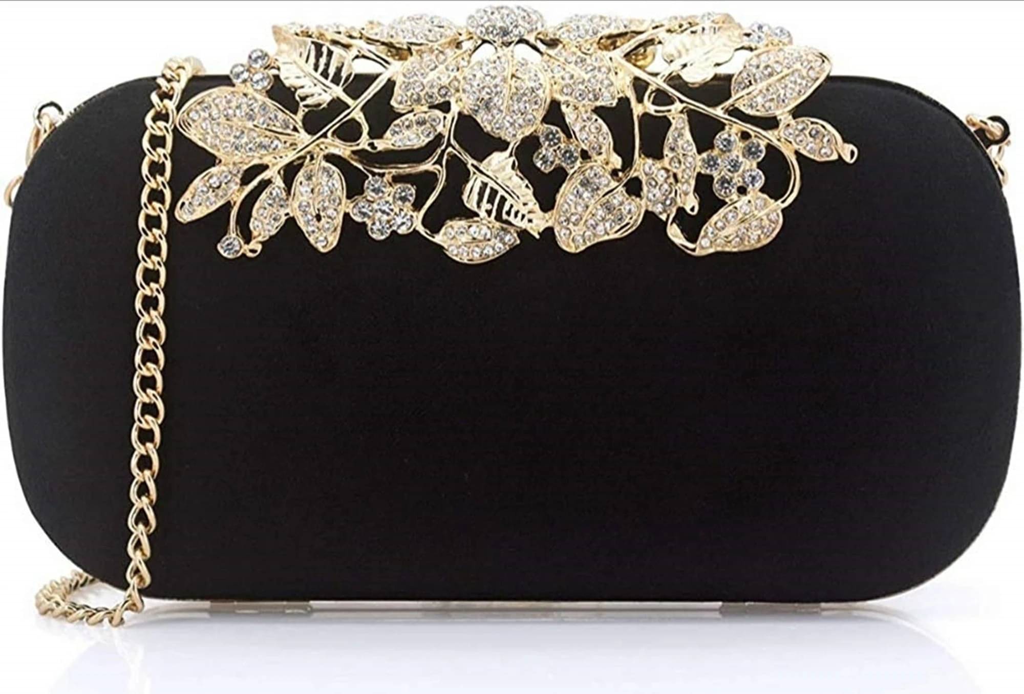     			Tooba Handicraft Black Fabric Box Clutch