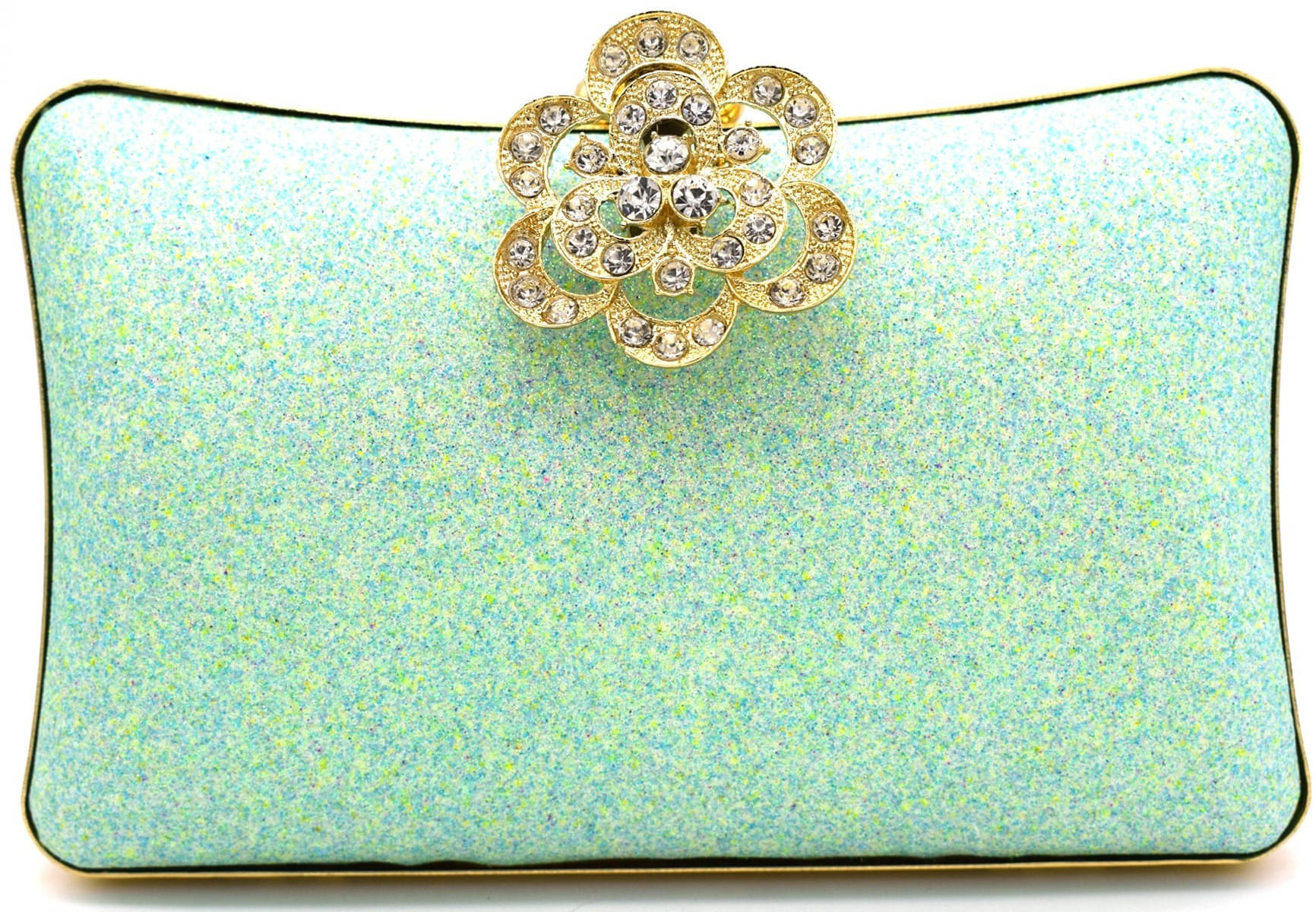     			Tooba Handicraft Green Fabric Box Clutch