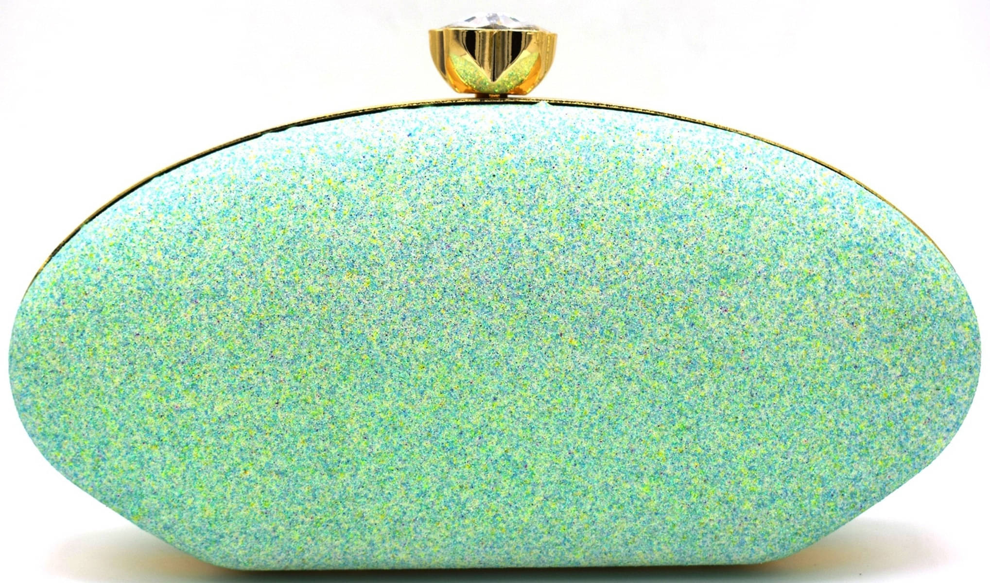     			Tooba Handicraft Green Fabric Box Clutch
