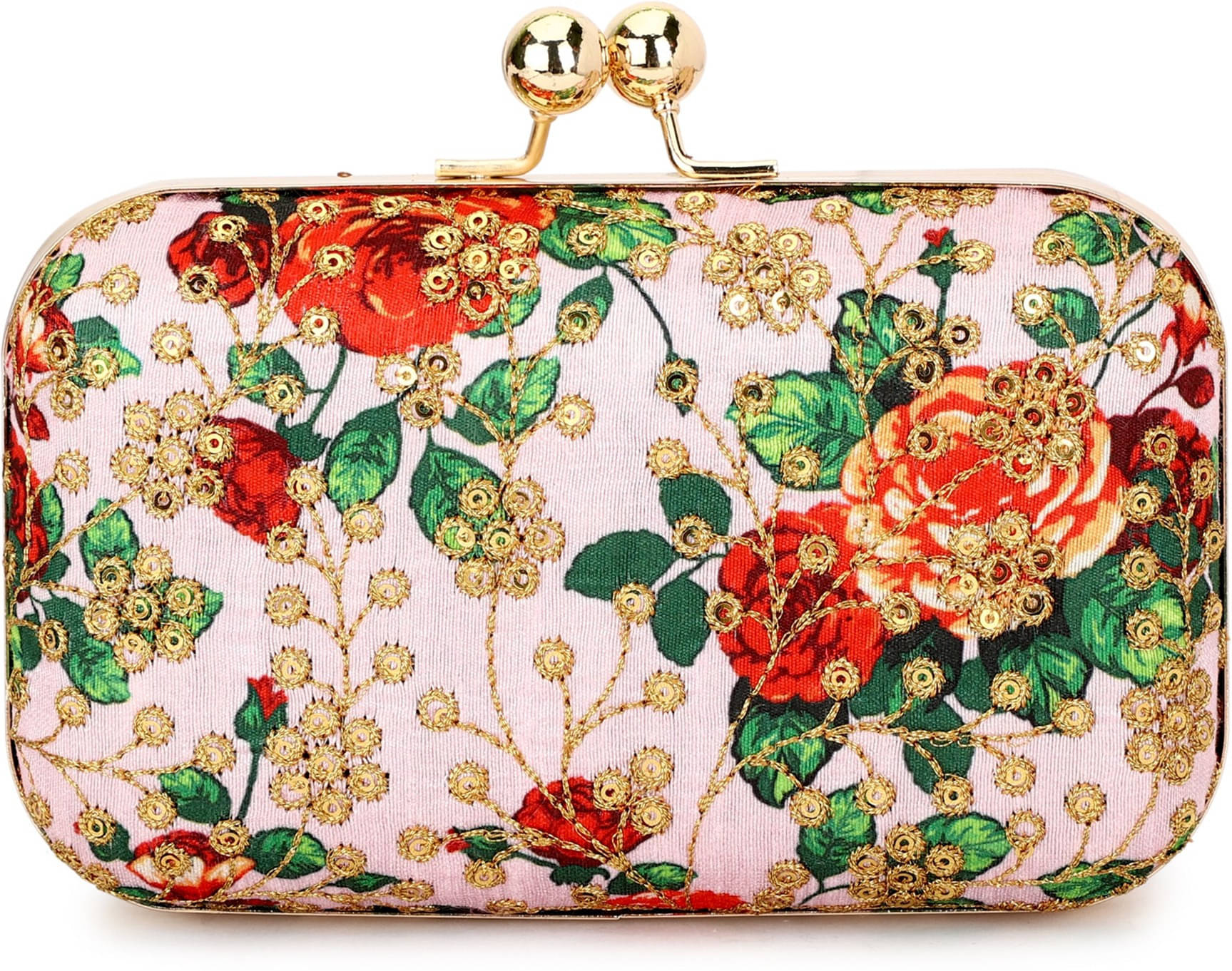     			Tooba Handicraft Multicolor Fabric Box Clutch