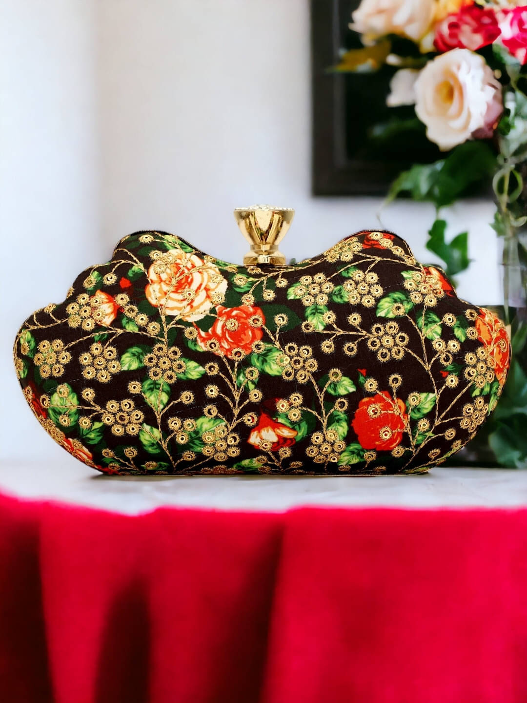     			Tooba Handicraft Multicolor Fabric Box Clutch