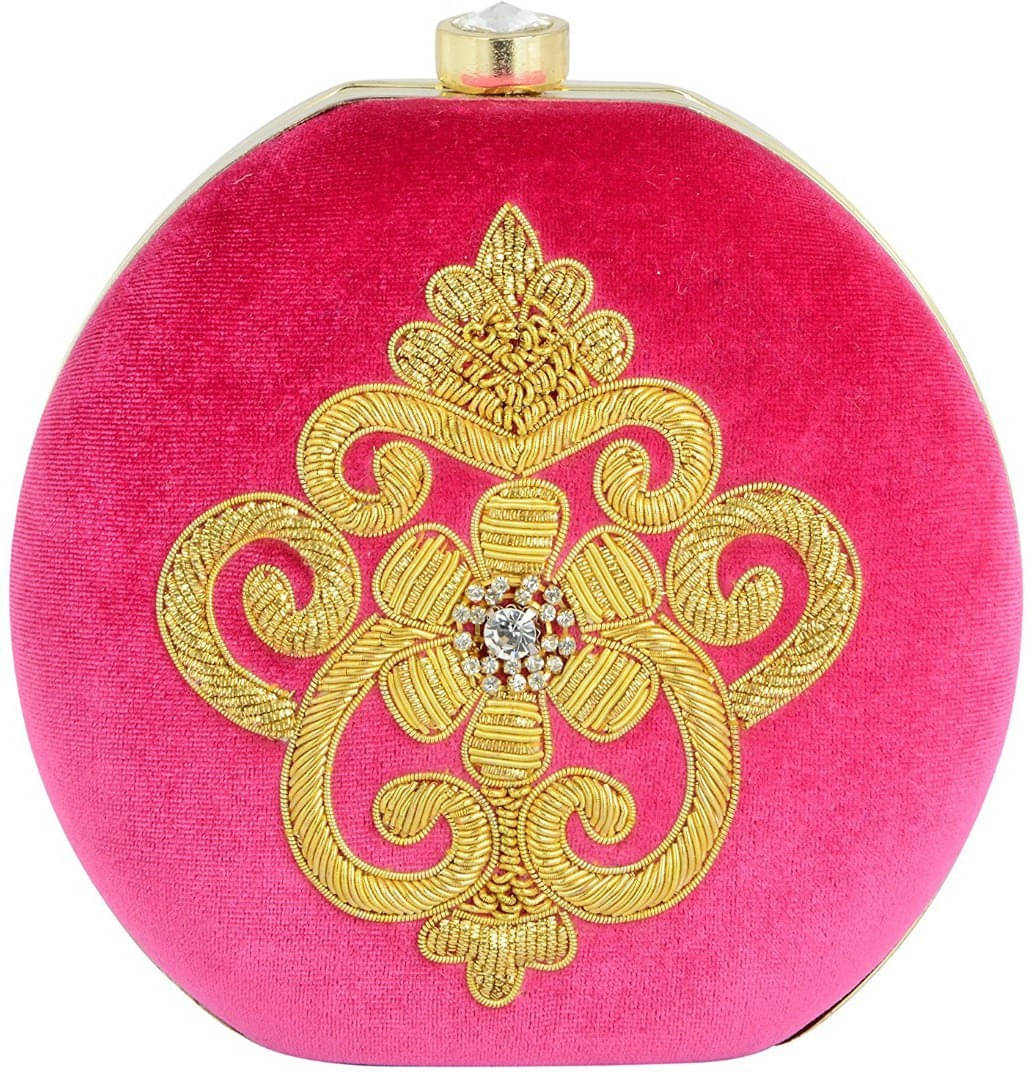     			Tooba Handicraft Multicolor Fabric Box Clutch