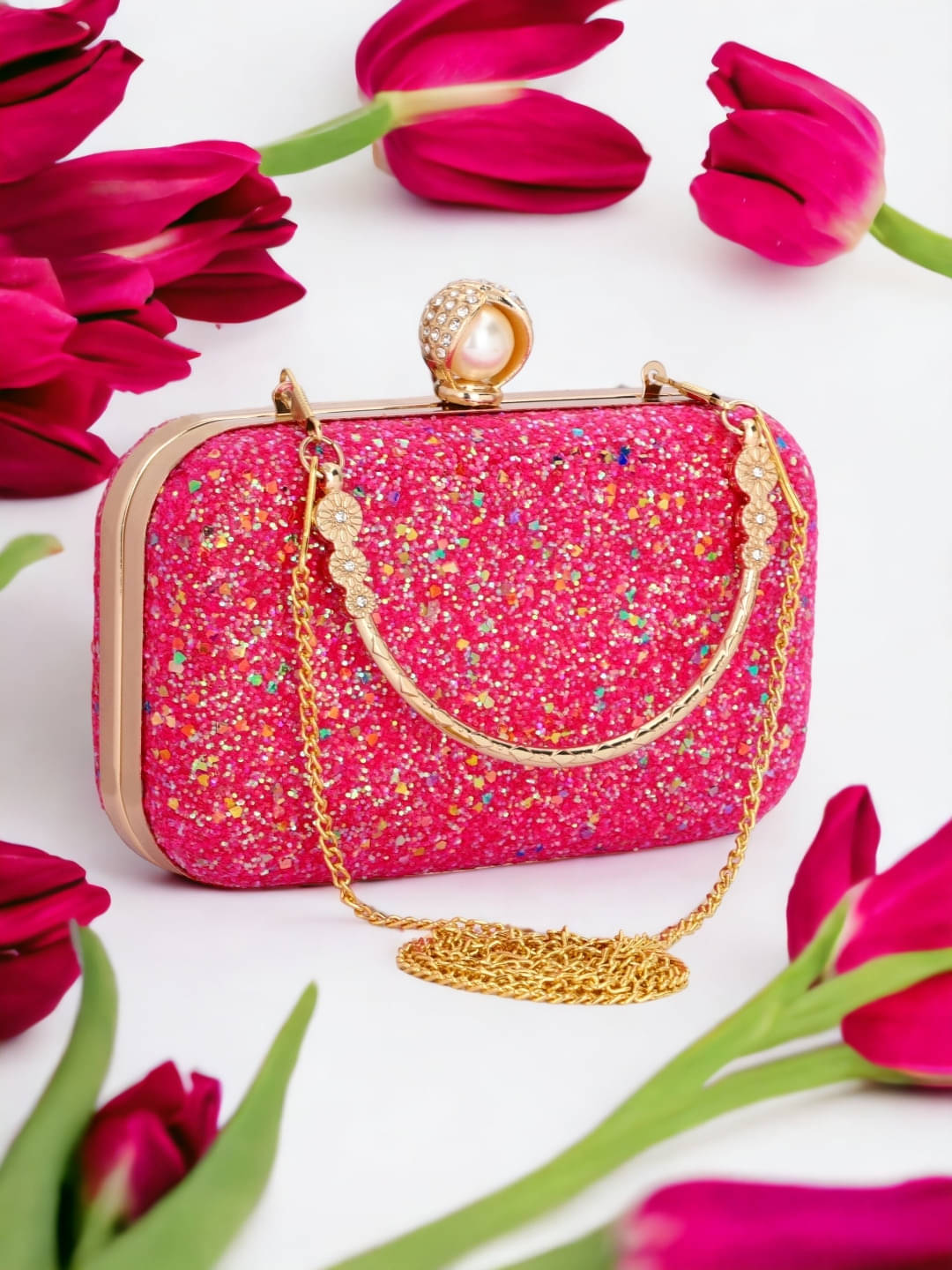     			Tooba Handicraft Multicolor Fabric Box Clutch