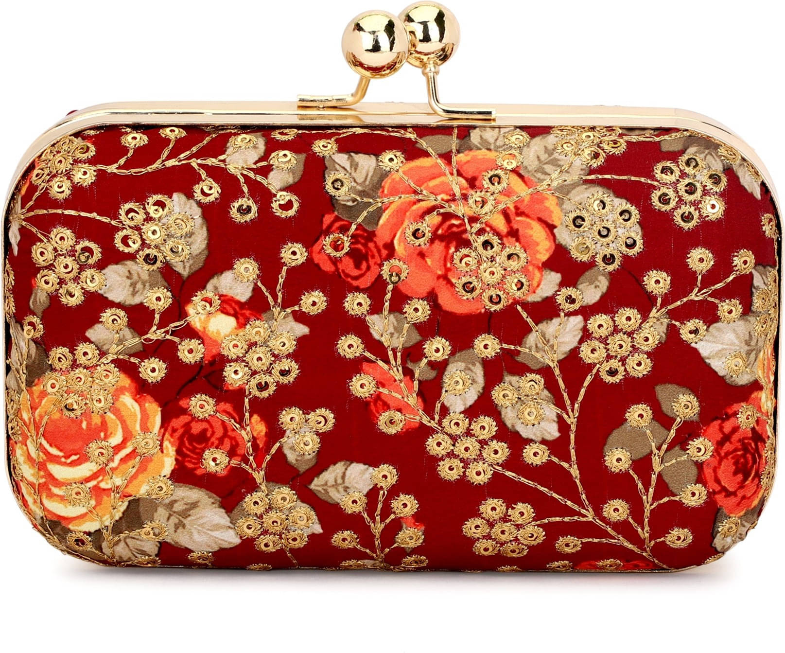     			Tooba Handicraft Multicolor Fabric Box Clutch