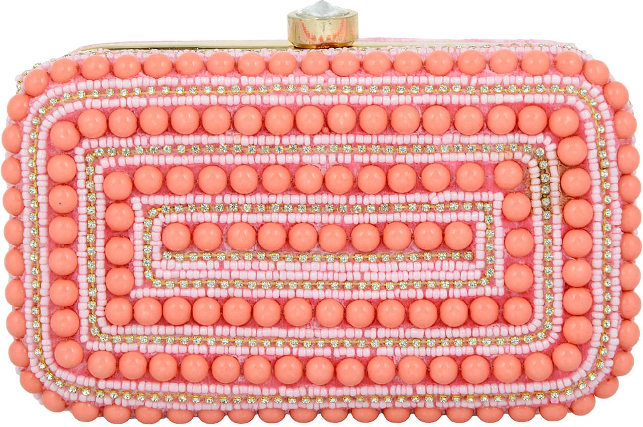     			Tooba Handicraft Multicolor Fabric Box Clutch