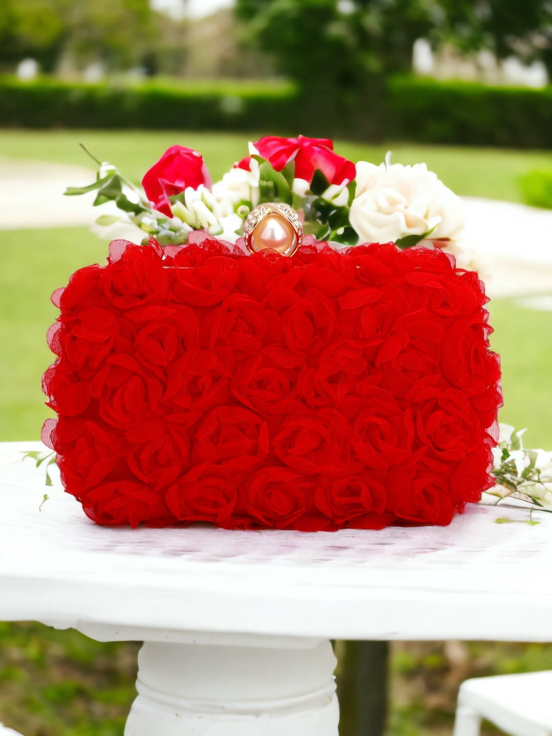     			Tooba Handicraft Multicolor Fabric Box Clutch