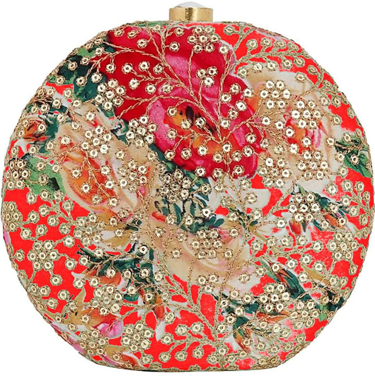     			Tooba Handicraft Multicolor Fabric Box Clutch