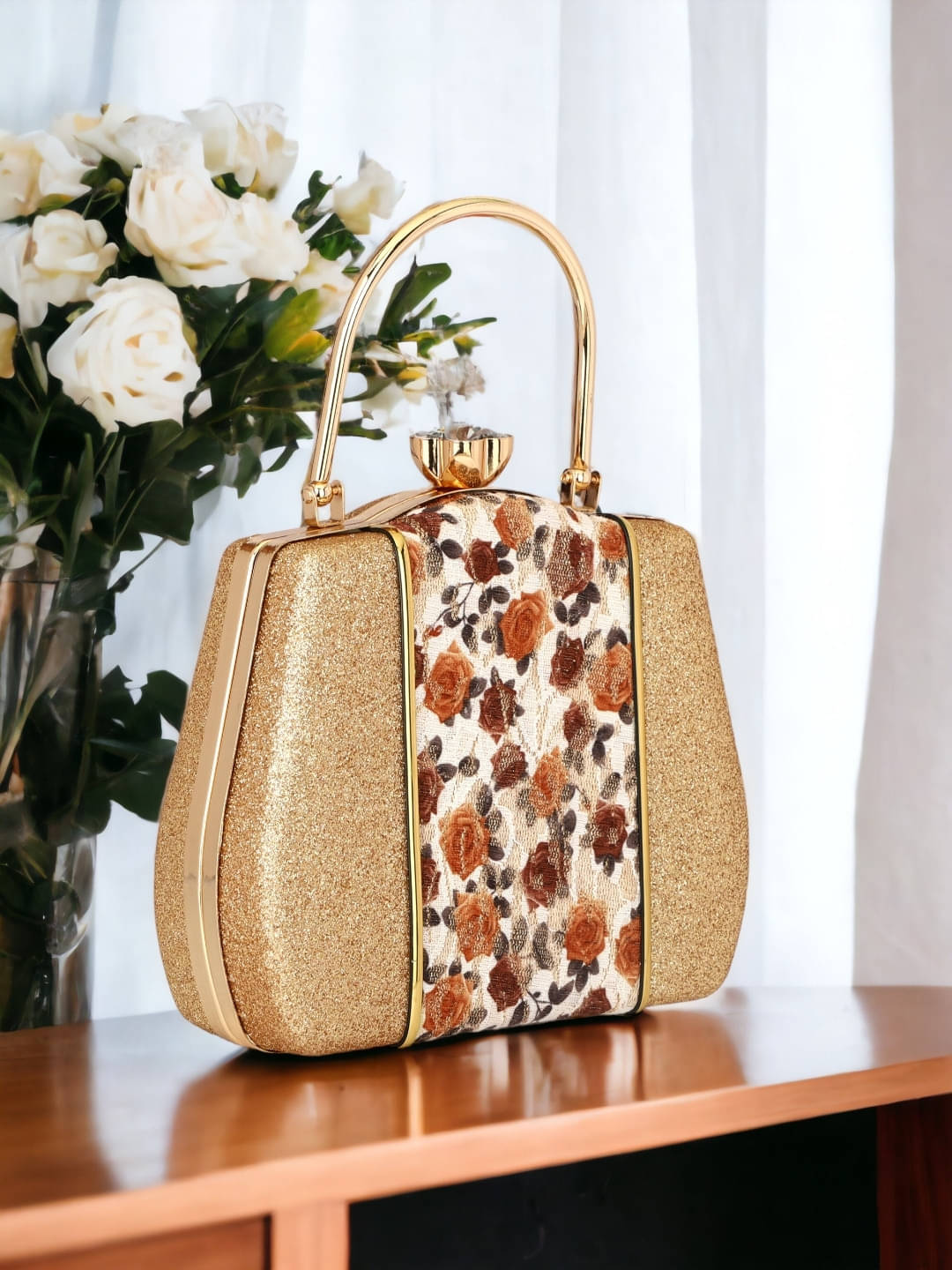     			Tooba Handicraft Multicolor Fabric Box Clutch