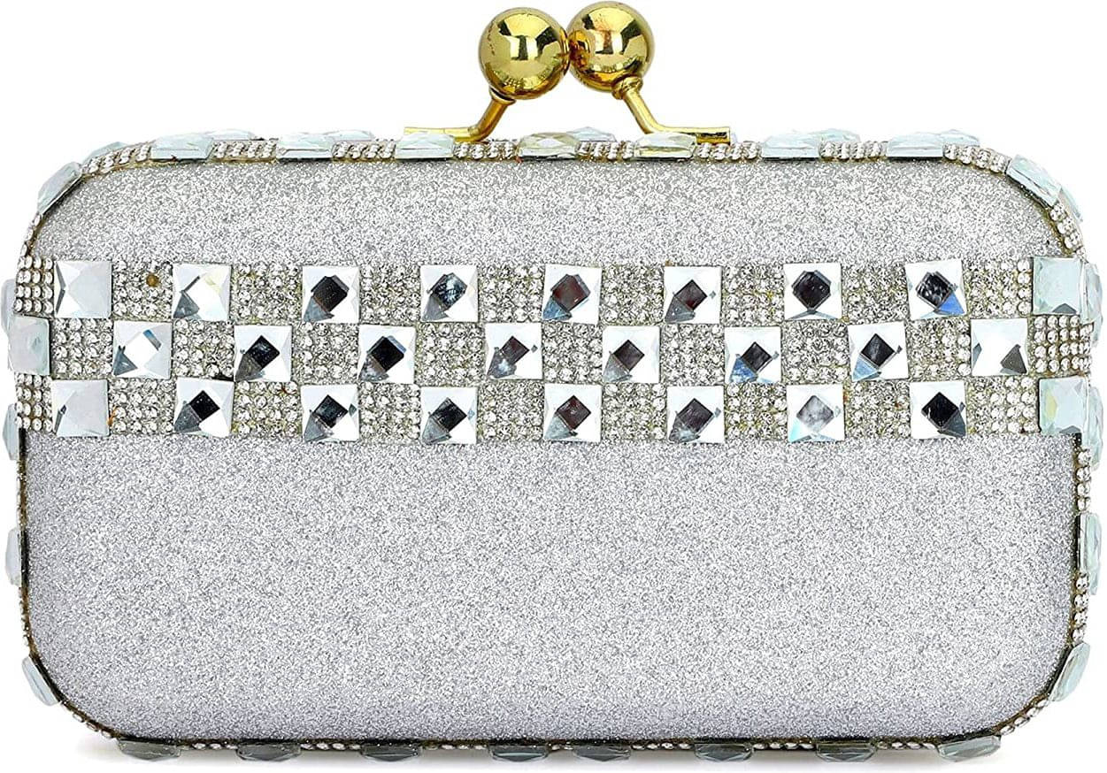     			Tooba Handicraft Multicolor Fabric Box Clutch