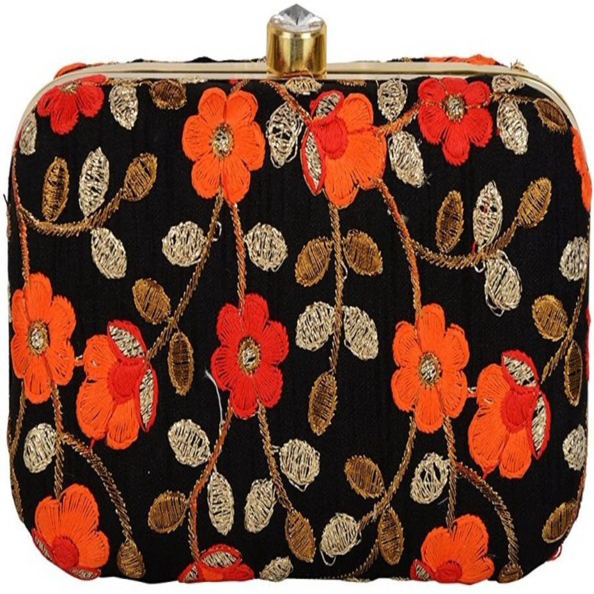     			Tooba Handicraft Multicolor Fabric Box Clutch